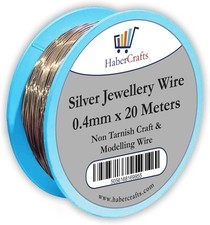0.4mm Silver Jewellery Wire Tarnish Proof Brass Bendable Metal Wire for