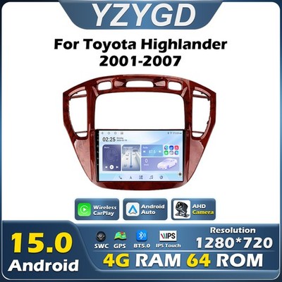 Android Auto For Toyota Highlander 2001-2007 Multimedia Players GPS Navi Carplay