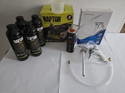 U-POl  Raptorlack inkl. Härter Set, weiße Basis! Transportflächen, Beschichtung 