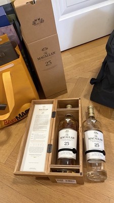 The Macallan 25 Year Old Single Malt Scotch Whisky 750ml EMPTY Bottle *1
