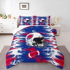 Football Comforter Set Full Size Bedding Set Football City Duvet Quilt for Bo...
