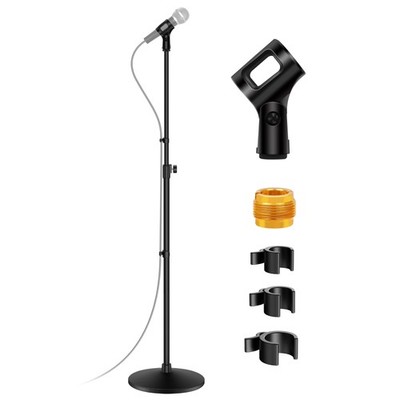 Mic Stand, Max Height 66.34'' Microphone Stand Floor Detachable Boom Mic Arm S...