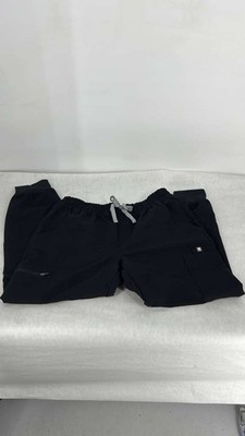FIGS Uman Relaxed Jogger Scrub Pants Women's Size MP Medium Petite Black - NEW