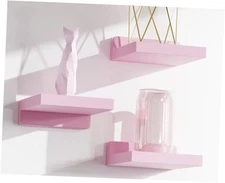 Small Floating Shelves Mini Shelves Hanging Display 5 Inch Wall Shelf for Pink