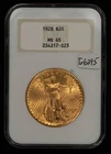 1928 $20 Saint-Gaudens Gold Double Eagle - Fatty NGC MS 65 - SKU-G6295