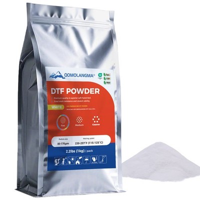 High Temperature 2.2lb TPU DTF Transfer Powder 1kg Fine DTF Powder White