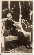 RPPC ROYALTY Kaiser Wilhelm II in Exile, Dog, post 1919, Doorn, Netherlands