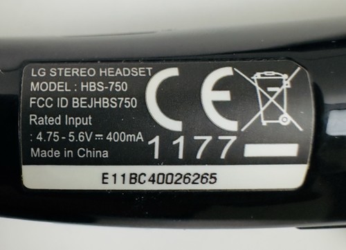 LG Tone PRO HBS-750 Headphones Headset earbuds Bluetooth Wireless Tested Works - Picture 6 of 7