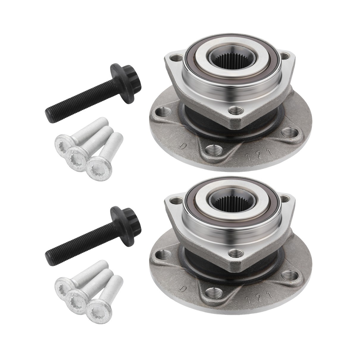 2x Wheel Hub Bearing Kit Replacement for Audi A3 8P 8V TT VW Golf 5 6 Seat Altea Skoda