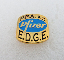 Vintage Pfizer Corporation P.P.A. X2 E.D.G.E. Hat Lapel Pin Badge