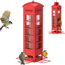 Squirrel Proof Bird Feeder, Metal Bird Feeders for Outdoors Hanging, 3LB Capacit