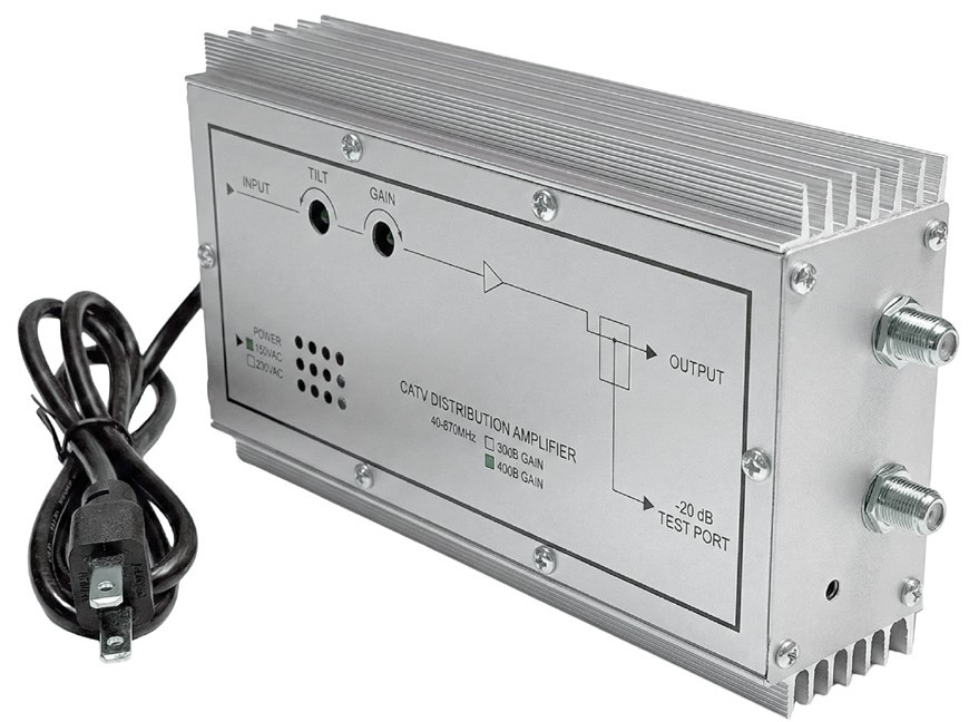 Premium Coax TV Signal Booster Amplifier │ Digital CATV QAM UHF