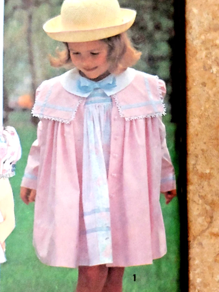 NEW Simplicity Pattern 7131 Child’s Dress and Unlined Coat Size 2-6x (Year 1990) - Image 4 of 4