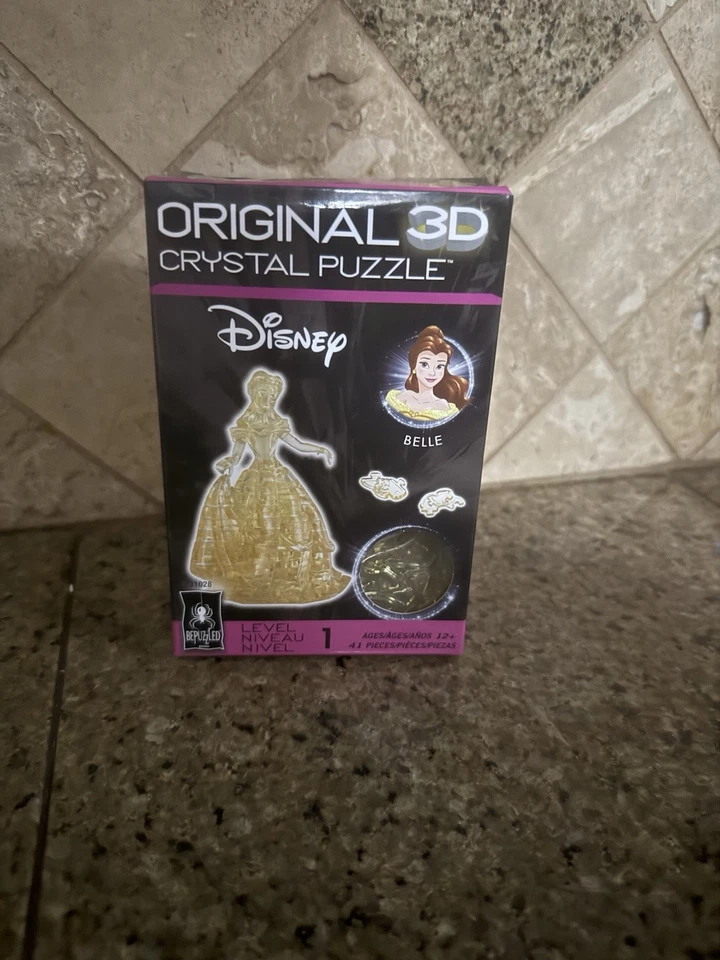 Disney 3D Crystal Puzzle Beauty & the Beast Yellow Belle Level 1 NEW - Image 2 of 2