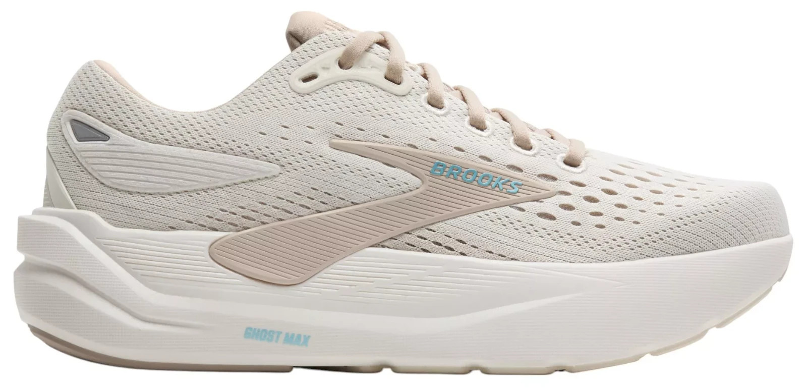 FULL SIZE Brooks Women's Ghost Max 3 Running Shoes White/Grey/Blue Medium/B