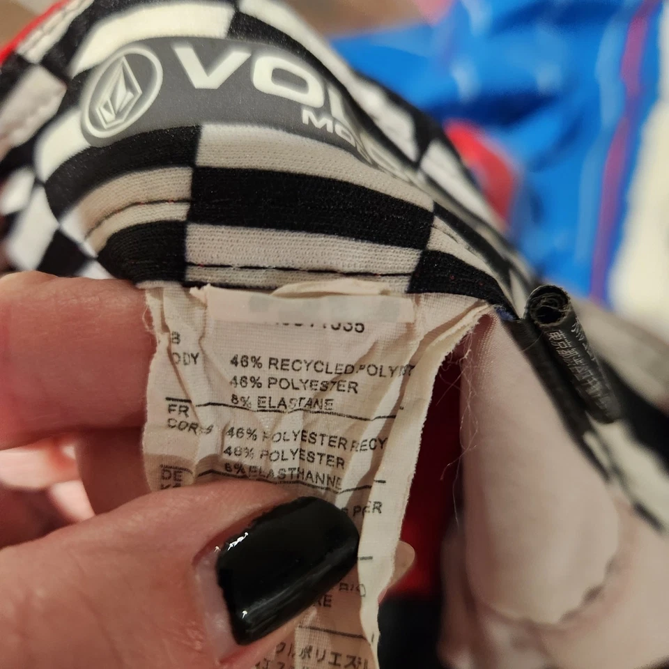 Volcom ModTech Swim Board Shorts Mens Size 30 Red White Blue Striped - Image 4 of 4