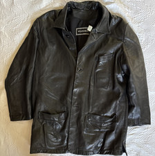 Versace Men s Leather Black XL Jacket ITR Man...