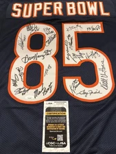 1985 Super Bowl XX Chicago Bears Team Signed Jersey X19 JSA COA CG91828