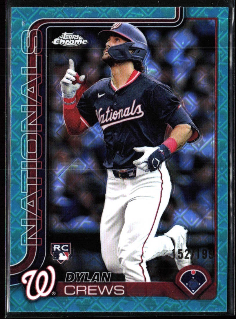 Dylan Crews (RC) - Aqua LOGOFRACTOR /199 - 2025 Topps Chrome Logofractor #146