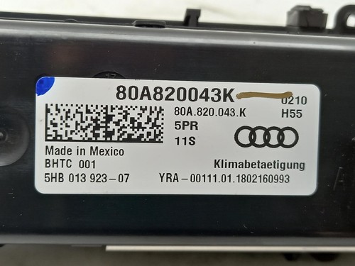 Pannello di controllo riscaldamento aria condizionata AUDI Q5 2017-2025 80A820043N - Foto 8 di 9