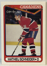 ?MATHIEU SCHNEIDER - Rookie Card - 1990-91 O-Pee-Chee #372 - Montreal Canadiens. rookie card picture