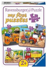 Kinderpuzzle 2, 4, 6, 8 Teile - Tiere auf der Baustelle