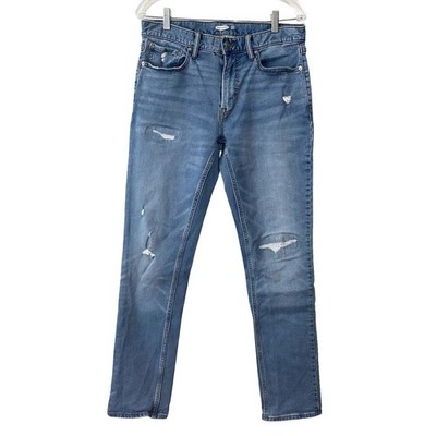 Light Distressed Slim Skinny Jeans by Old Navy Size 32x32