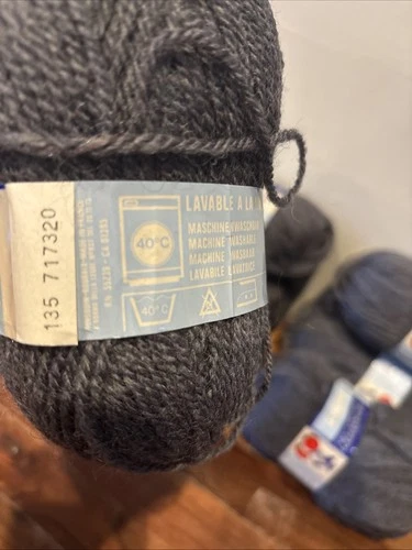 Lot Of 7~Pingouin Confort Machine Washable  Wool/Acrylic/Mohair Yarn in Gray image 5