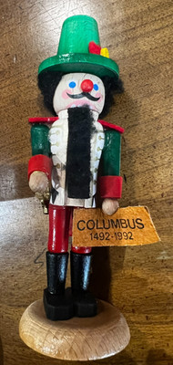 Steinbach Columbus Nutcracker Ornament 1992 Germany Handmade w Box 5  Christmas