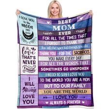 Mothers Day Blanket for Moms, Gifts for Mom, Mom Mothers Day Birthday Gifts f...