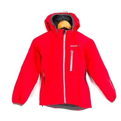 DIDRIKSONS Breeze System Mädchen Jacke Größe 130 7-8 Jahre Rot Full Zip Kapuze