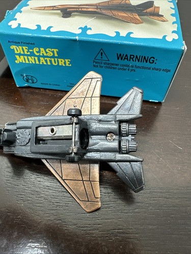 Vintage Die Cast F-15 Fighter Jet Pencil Sharpener No.107 NEW OLD STOCK - Picture 10 of 13
