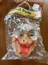 Darice Vintage Doll Head Witch Face NEW Craft Supplies 3 3/4" Witch Head Rare