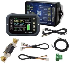 400A Bluetooth Battery Monitor with Shunt 0-120V + 2.4'' HD LCD Display, Support