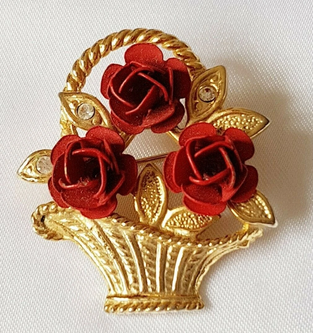 The flower basket brooch deals