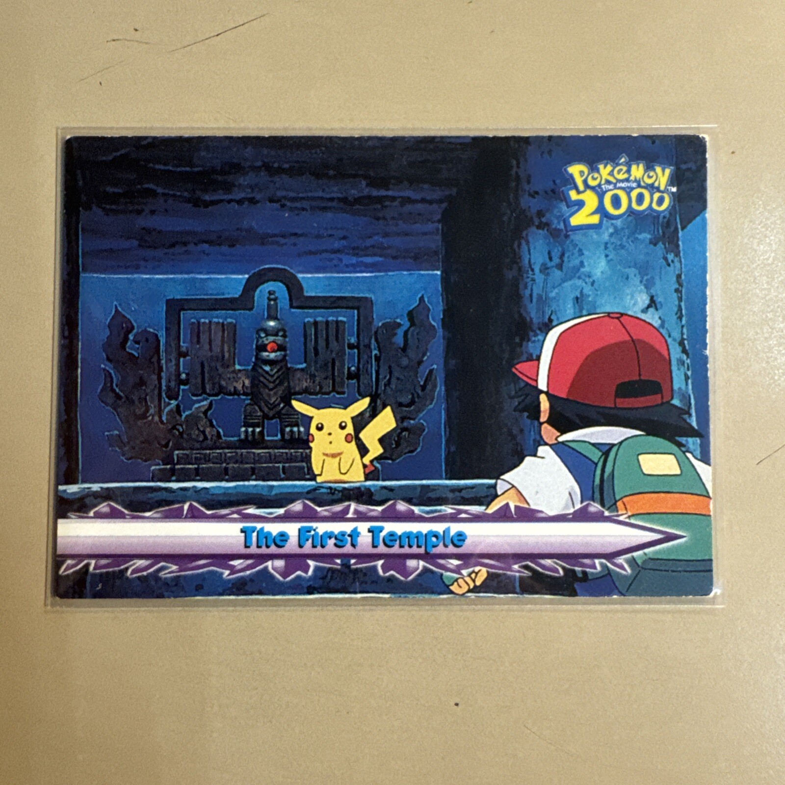 TOPPS Pokemon Card - The Movie 2000 - BLUE LOGO - THE FIRST TEMPLE  #32 - LP