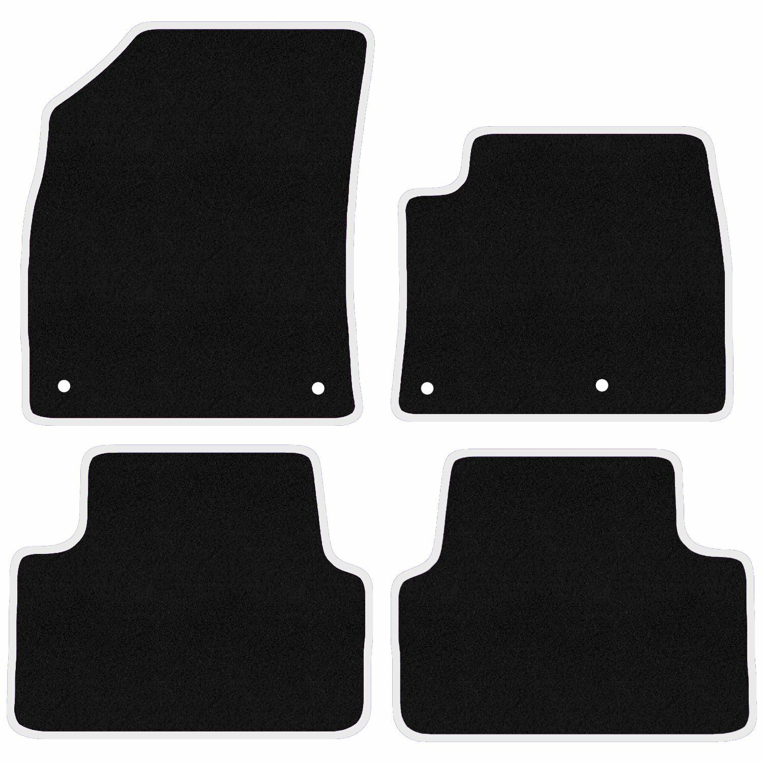 Tailored fit Carpet Floor Mat for Vauxhall Crossland X 2017 + Blue trim