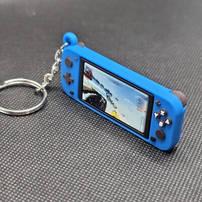 Collectable Nintendo Switch Lite Keychain - Aqua Moto Racing 