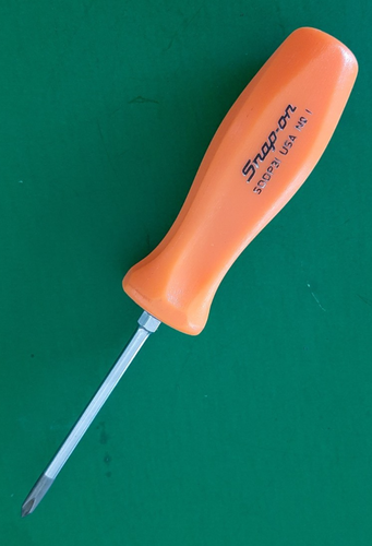 Snap-on Tools USA SDDP31  NO. 1 #1 Phillips Orange Hard Handle Screwdriver  READ
