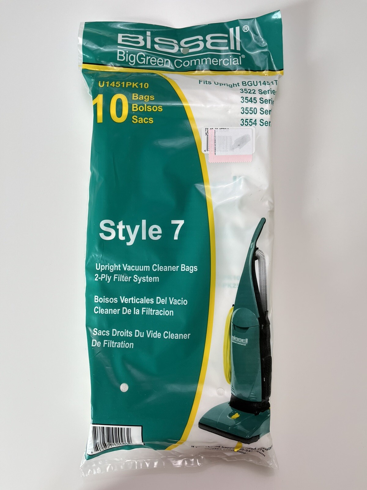 10 PK GENUINE Bissell Style 7 Vacuum Cleaner Bags 3522 3545 3550 3554