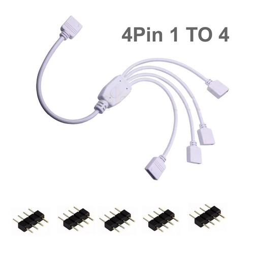 4PIN 5PIN RGB RGBW Splitter Cable Connector DC 12V Lighting Connector Wire Shape - Picture 22 of 26