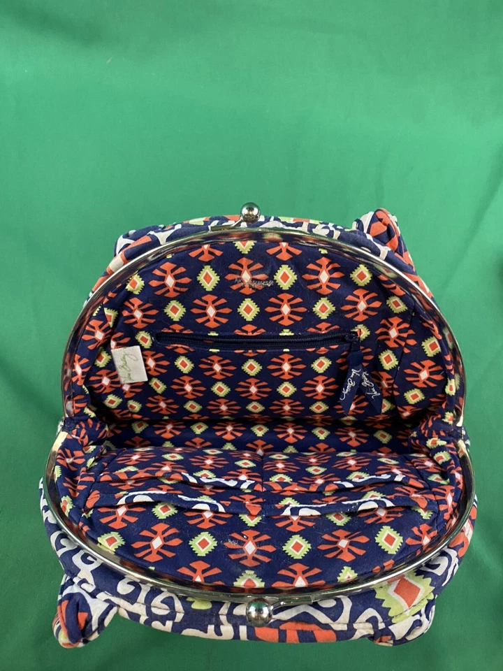 Vera Bradley Eloise in RETIRED Sun Valley pattern Orange Blue White USED - Image 4 of 4