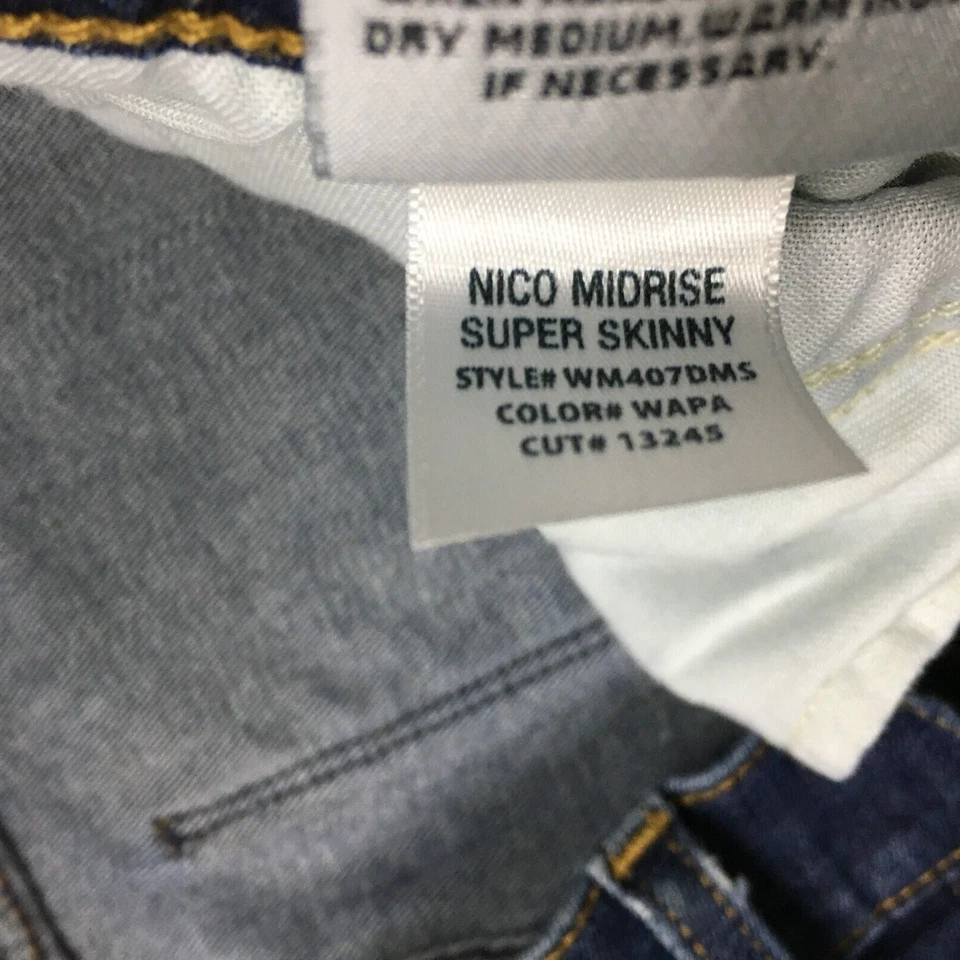 HUDSON Wapa Distressed NICO Mid-Rise Super Skinny Slim Fit Jeans Womens sz 26 - Image 4 of 4