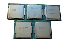 Lot of 5Pcs Intel Desktop Processors - 1x SR009, 2x SR14E, 1x SR00S, 1x SR2HG