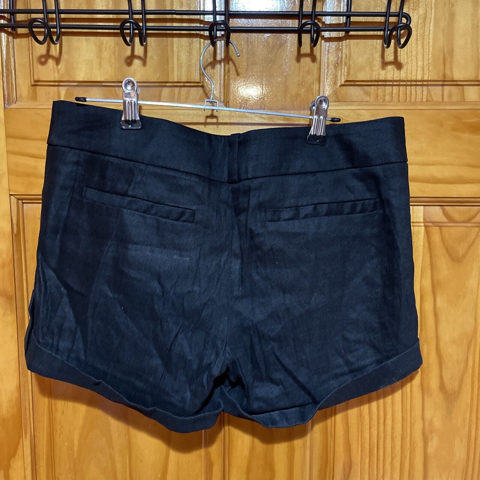Bebe Black Linen Blend Shorts Women’s Size 4 - image 5