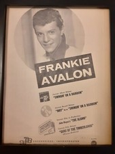 Frankie Avalon Rare Original 1959 Promo Poster Ad Framed!