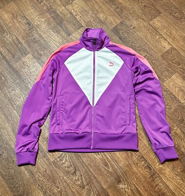 Vintage Tracktop | Retro Puma Pink & Purple Track Top Size 12 | Vintage Puma Top