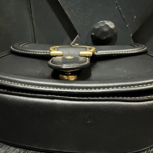 Borsa Coach Beat SADDLE a tracolla borsa in pelle liscia nera - nuova senza etichette - Foto 10 di 24