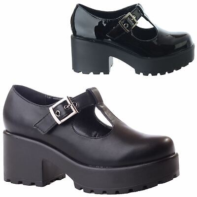 mary jane platform chunky heels