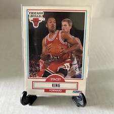 1990 Fleer Stacy King Forward Chicago Bulls Card #27 Rare